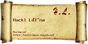 Hackl Léna névjegykártya